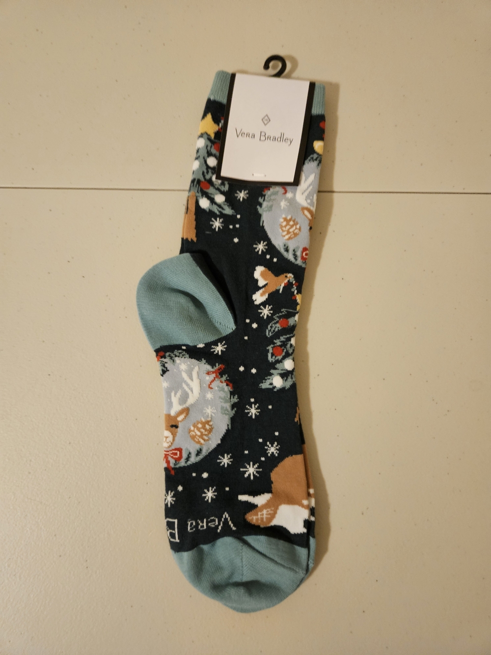 Vera Bradley Crew Socks in Merry Mischief Ornaments – NWT